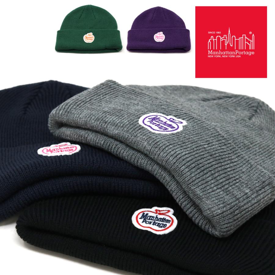 快晴堂　リングウールポケットビックセーター/黒/エルボーパッチ/チビポケット Manhattan Portage（マンハッタンポーテージ） ニット帽 メンズ