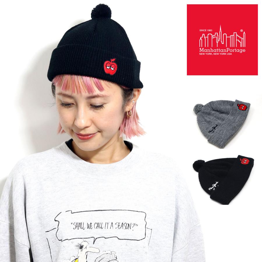 Manhattan Portage（マンハッタンポーテージ） ニット帽 ポンポン Big
