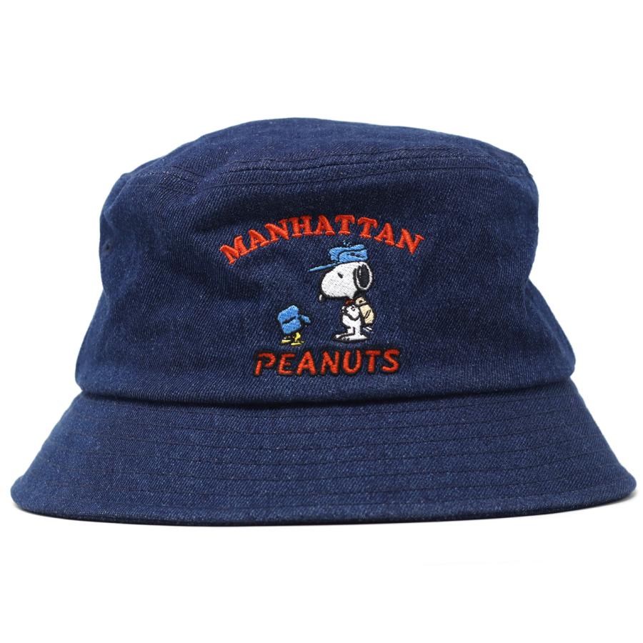 ★新品未使用★デニム＆ダンガリー*スヌーピーコラボハットM52*帽子*denim Manhattan Portage マンハッタンポーテージ バケハ スヌーピー