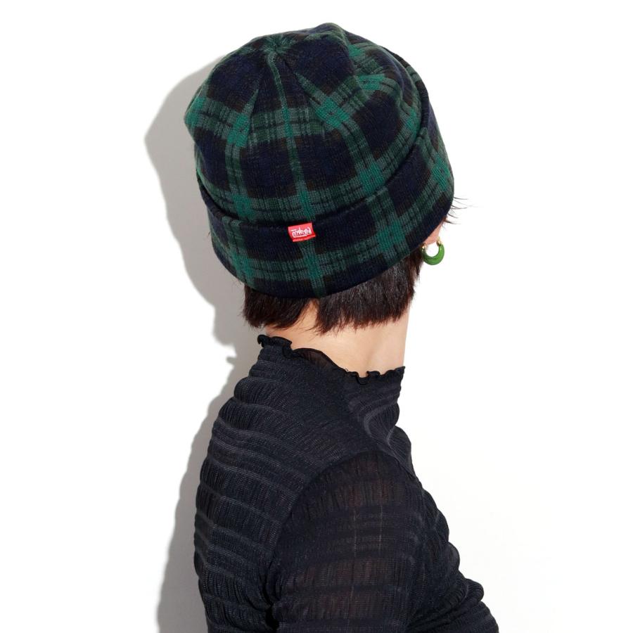 新品未使用 ニット帽 チェック柄 Manhattan Portage（マンハッタンポーテージ） ニット帽 レディース