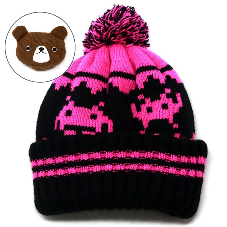 女の子 帽子 ニット 帽冬 男の子 ボンボン ニット帽 動物 ぬいぐるみ