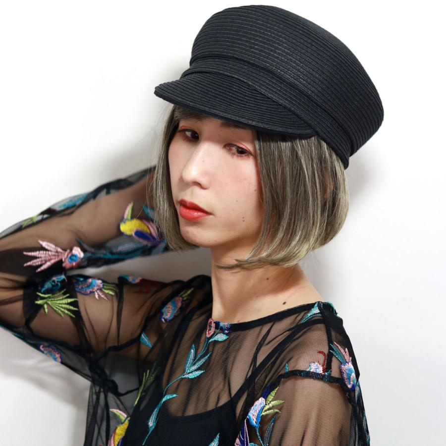 マリンキャップ レディース 春夏 ペーパーハット 日よけ UVカット 接触