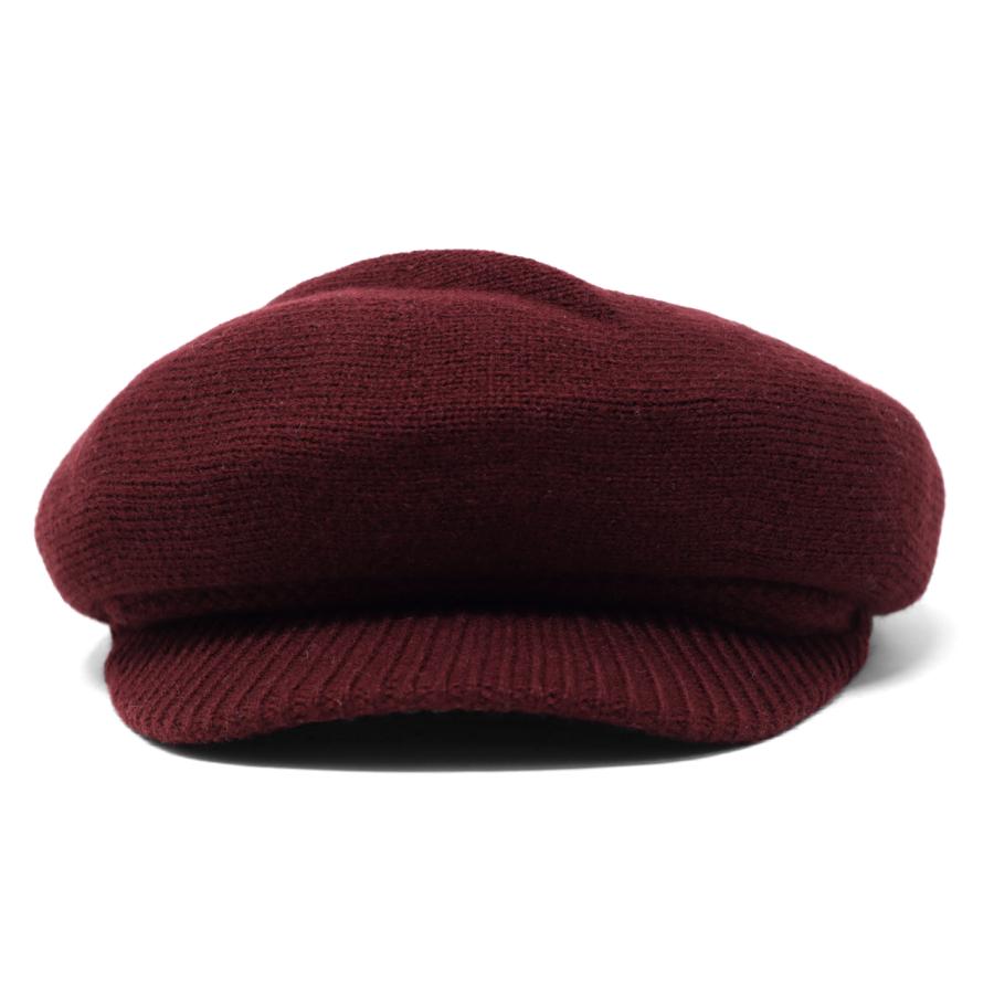バーガンディ ウール ニット キャスケット 【公式通販】