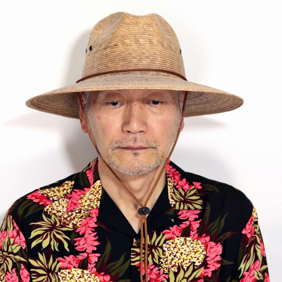 麦わら帽子 メンズ ハット つば広 ストローハット あご紐 帽子 日よけ