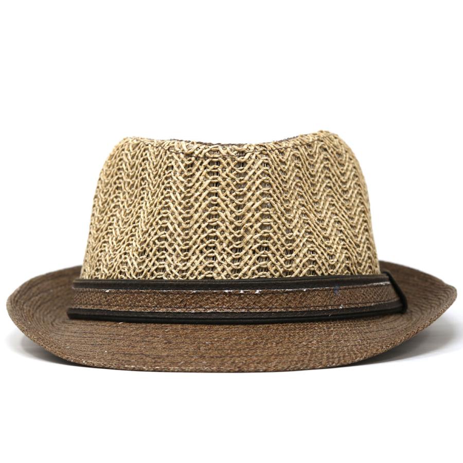 夏 ハット 中折れ フェドラハット 麦わら 帽子 中折れハット メンズ