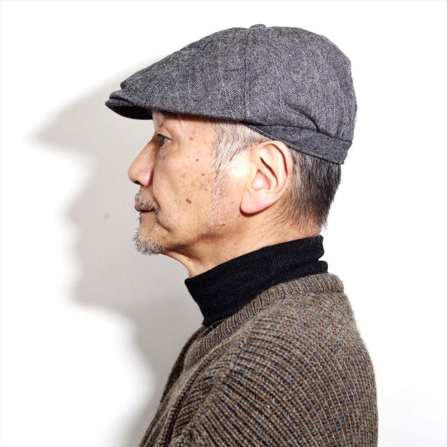 キャスケット 紳士 ハンチング メンズ ヘリンボーン 帽子 ドーフマン