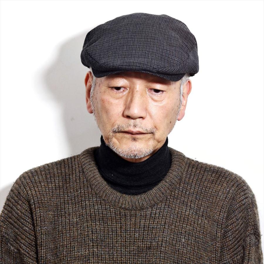 ハンチング ウール メンズ 冬用 帽子 チェック 千鳥格子 ハンチング帽