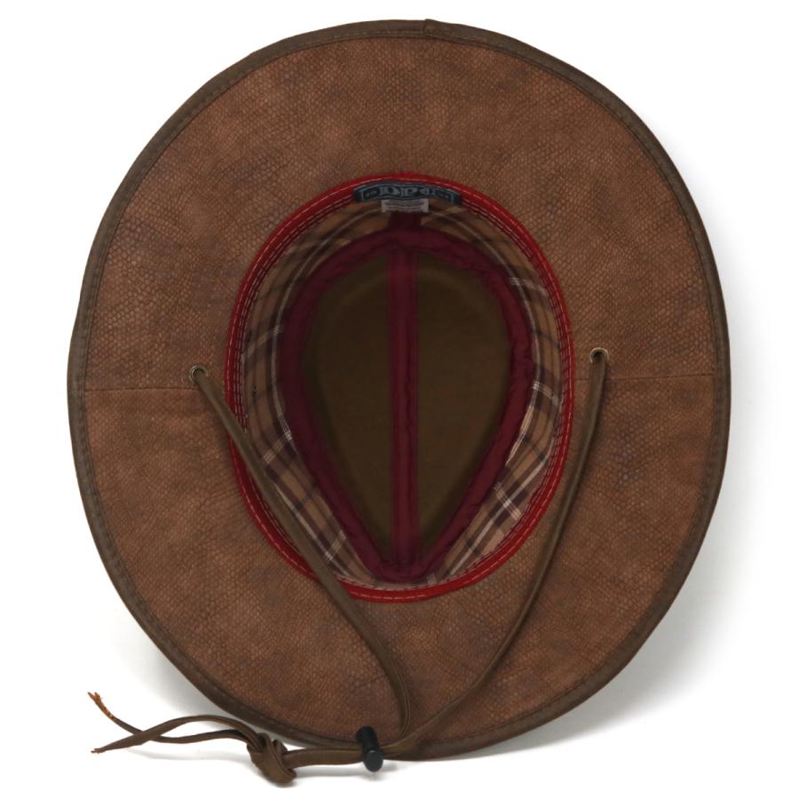 ヴィーガンレザー ハット メンズ カウボーイハット つば広