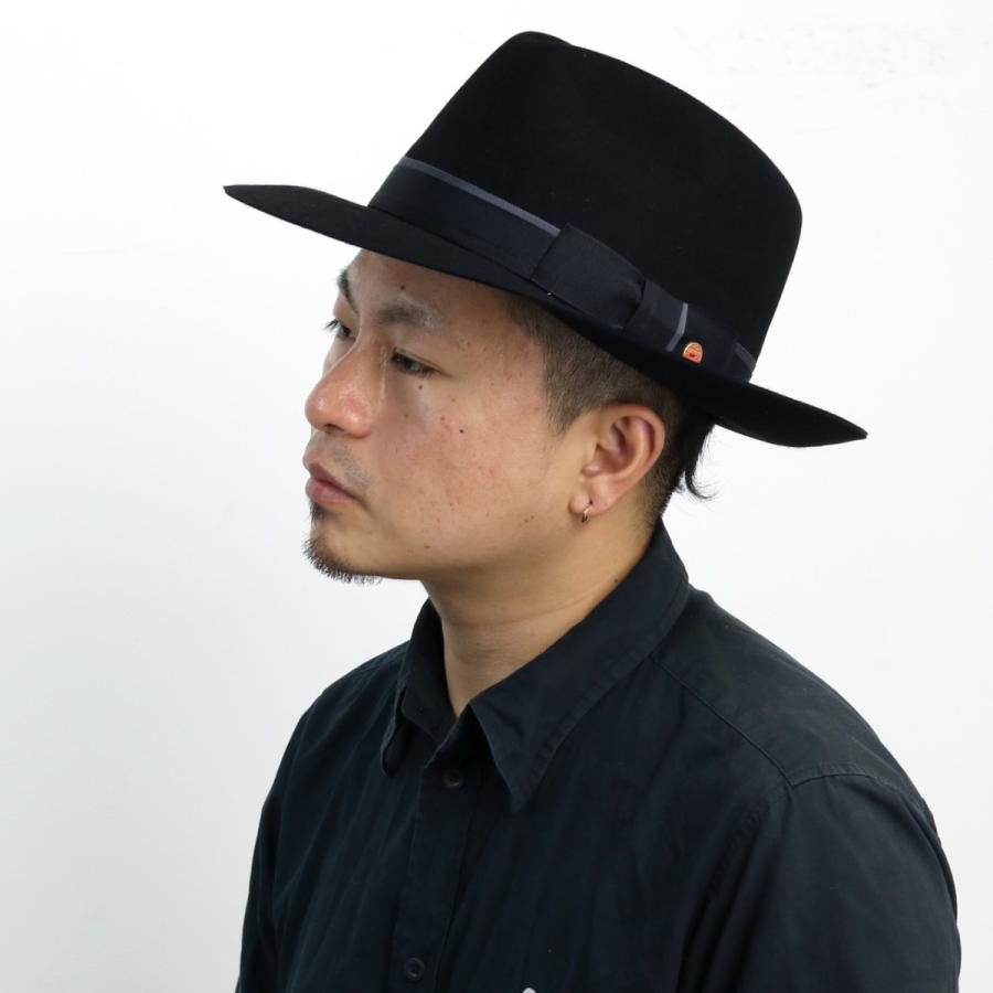 ワイドブリム ビーバーファーフェルト 中折れハット メンズ マイザー