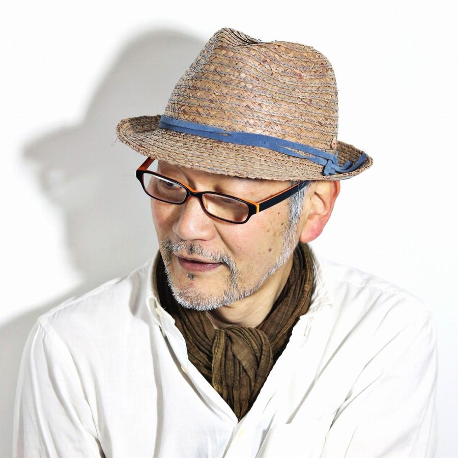マイザー 中折れ帽 MAYSER Tito ラフィア ブレード 中折れ 帽子 メンズ
