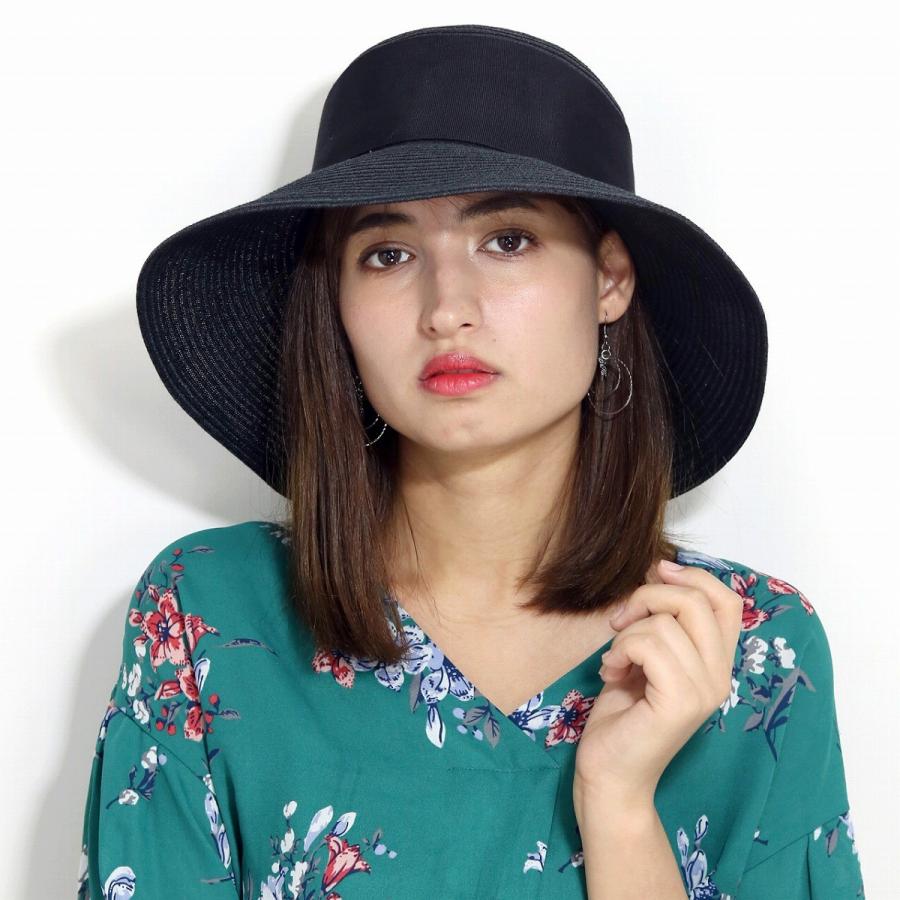 レディースハット 春夏 麦わら帽子 女優帽 レディースファッション レディース 婦人 帽子 つば広 Uvカット サイズ調整可能 ダウンブリム 日本製 黒 ブラック Nk 19s 0700 011 Elehelm帽子通販専門店 通販 Yahoo ショッピング