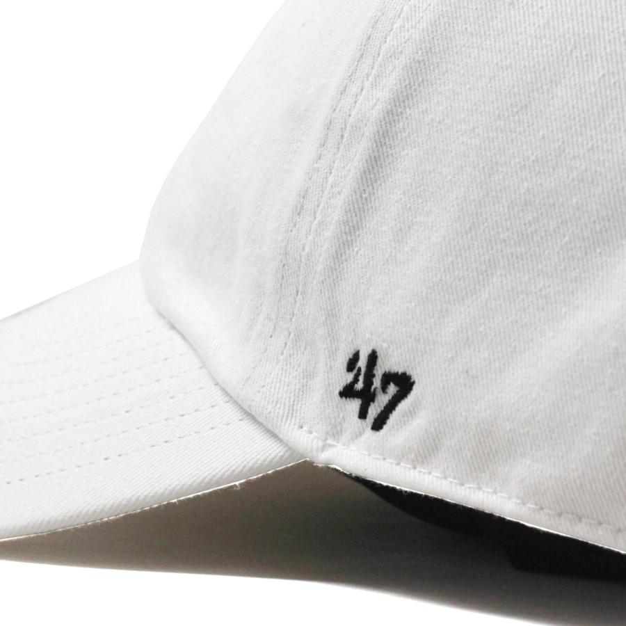 47 キャップ NPB 日本プロ野球 47brand Hawks ミニロゴ＆レザー '47 CLEAN UP ホワイト [ 福岡ソフトバンク