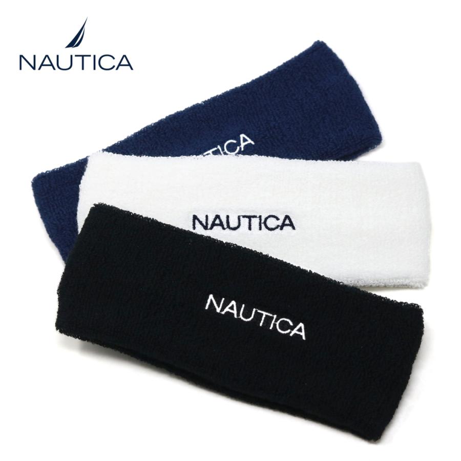 定番の冬ギフト Nautica ノーティカ ヘアバンド メンズ レディース 90年代ファッション アメカジ ブランド 汗止め パイル生地 日本製 ヘッドバンド ヘアーバンド 黒 紺 白 Aynaelda Com