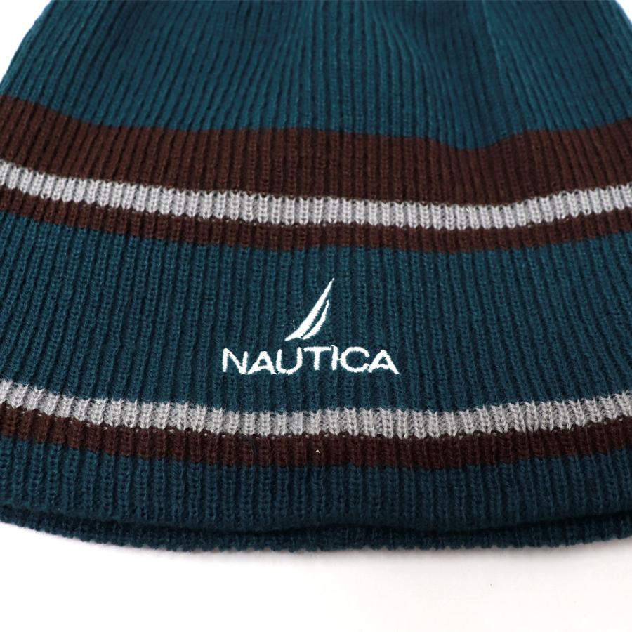 NAUTICA（ノーティカ） ビーニー メンズ ライン ニット帽 レディース