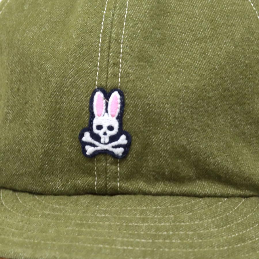 Psycho Bunny（サイコバニー） ゴルフキャップ ゴルフ 起毛デニム 洗い