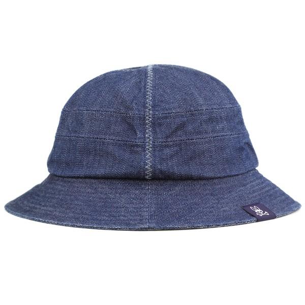 春夏 Psycho Bunny デニム メトロハット サイコバニー サファリハット カジュアル ハット メンズ ネイビー Psycho Bunny（サイコバニー） メトロハット 春夏 デニム サファリ