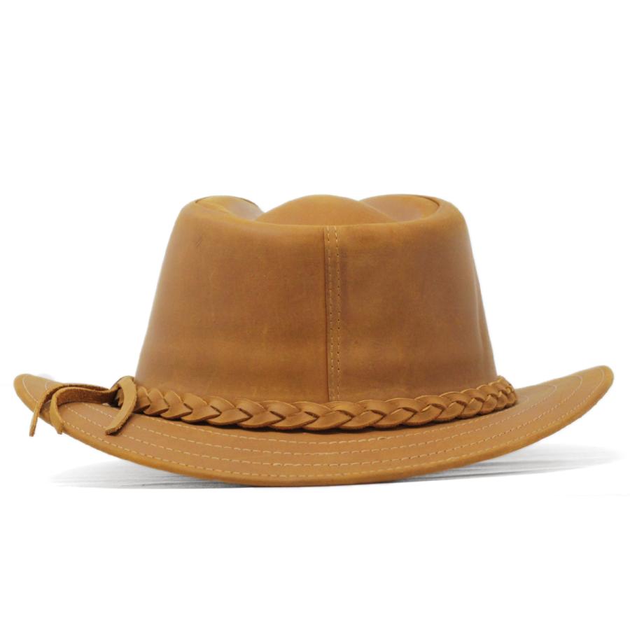 革 ハット レザー メンズ エクアドル製 高級 撥水 中折れ帽子 本