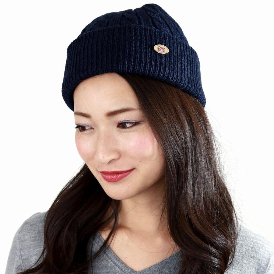 ユニセックス ニット帽 ネイビー Maison Birth MAISON KITSUNE メゾン