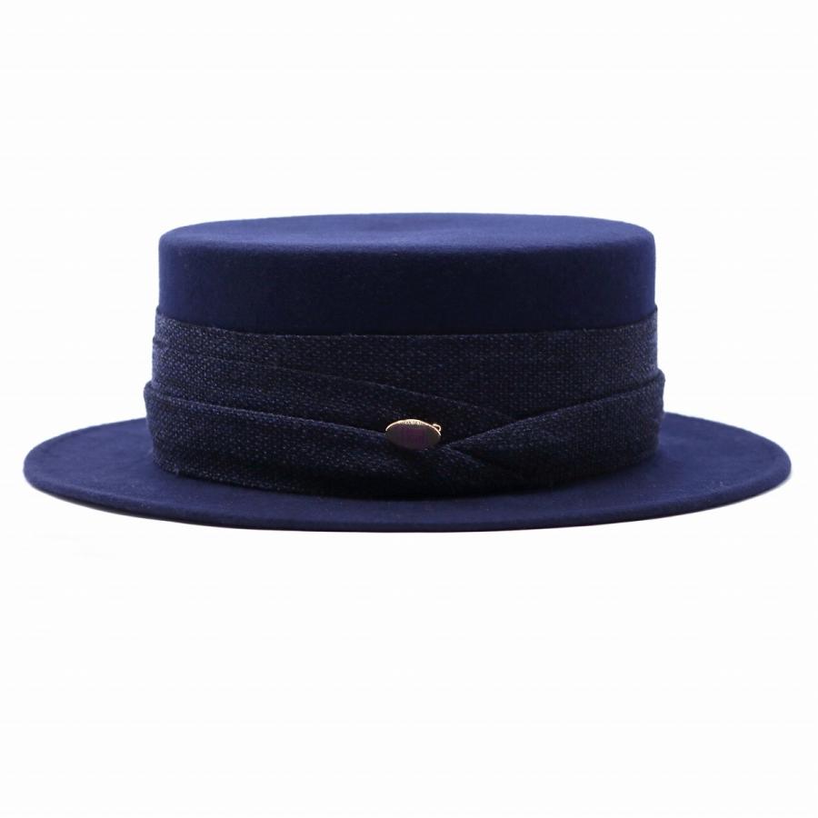 カンカン帽子 メンズ メゾンバース ハット フェルトハット レディース カンカン帽 フェルト ハット 帽子 メンズ 秋 冬 Maison Birth ウール 紺 ネイビー Pe 110 013 Elehelm帽子通販専門店 通販 Yahoo ショッピング