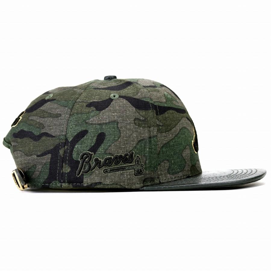 アトランタブレーブス ロゴ 迷彩 キャップ プロスタンダード