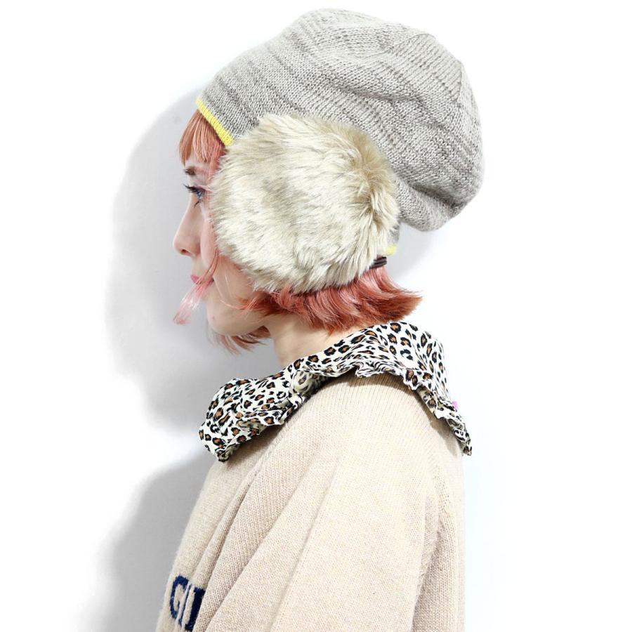 ラスト１点！　超希少！【新品】☆ビューティービースト：イヤマフ付き　ニット帽子 Barairo no Boushi ニット帽 レディース 可愛い 秋冬 イヤマフ