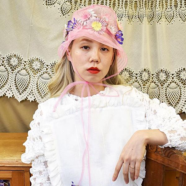 Barairo no Boushi 可愛い 帽子 ハット レディース 染花 フルール