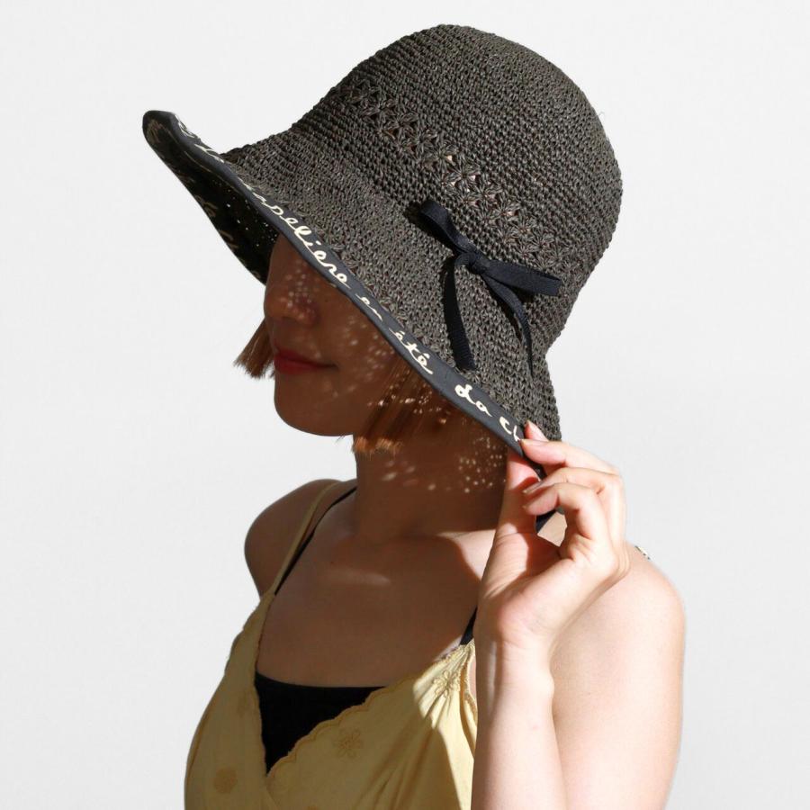 Barairo no Boushi ハット レディース 麦わら帽子 つば広 UV