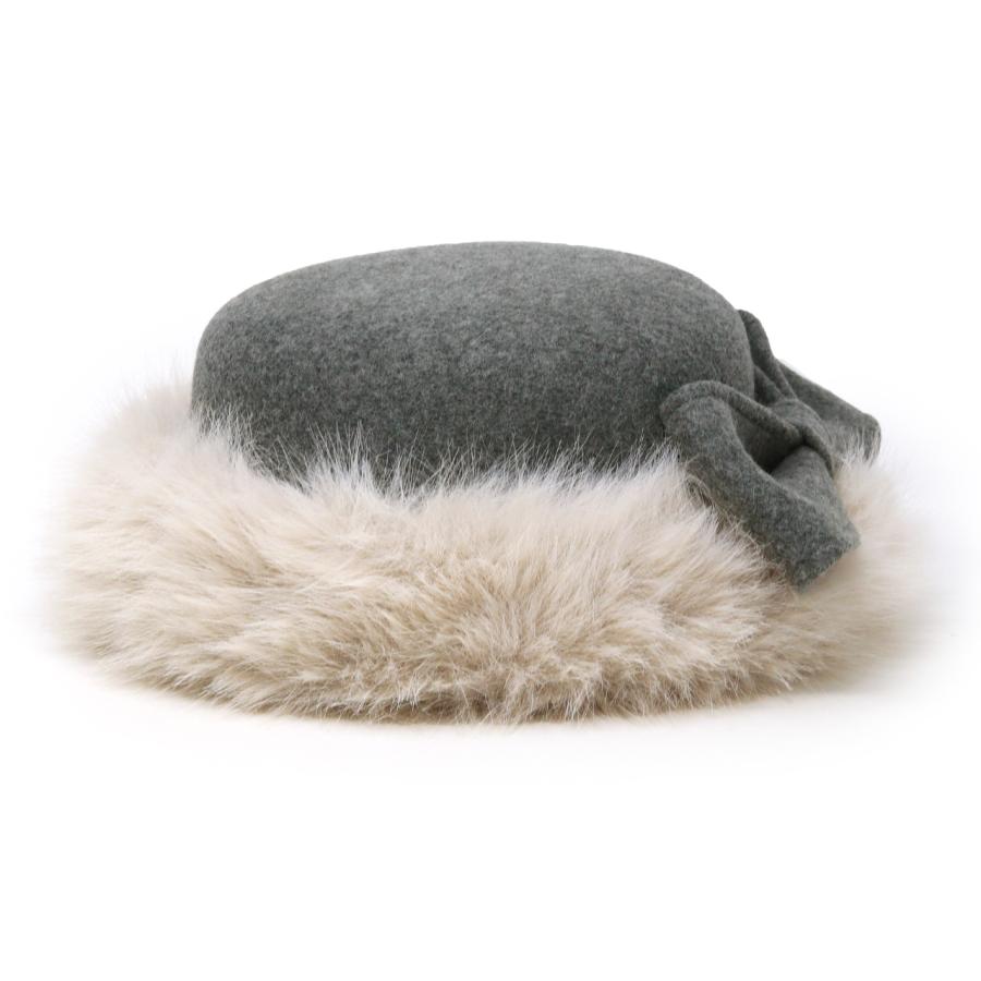 Barairo no Boushi トークハット 帽子 リボン ファー トーク帽