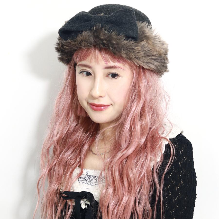 Barairo no Boushi トーク帽 可愛い ロシア帽 秋冬 ファー レディース