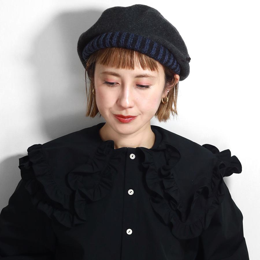 Barairo no Boushi ベレー帽 レディース 秋冬 リブ付きmixベレー Barairo no Boushi ベレー帽 レディース 秋冬 リブ付きmixベレー