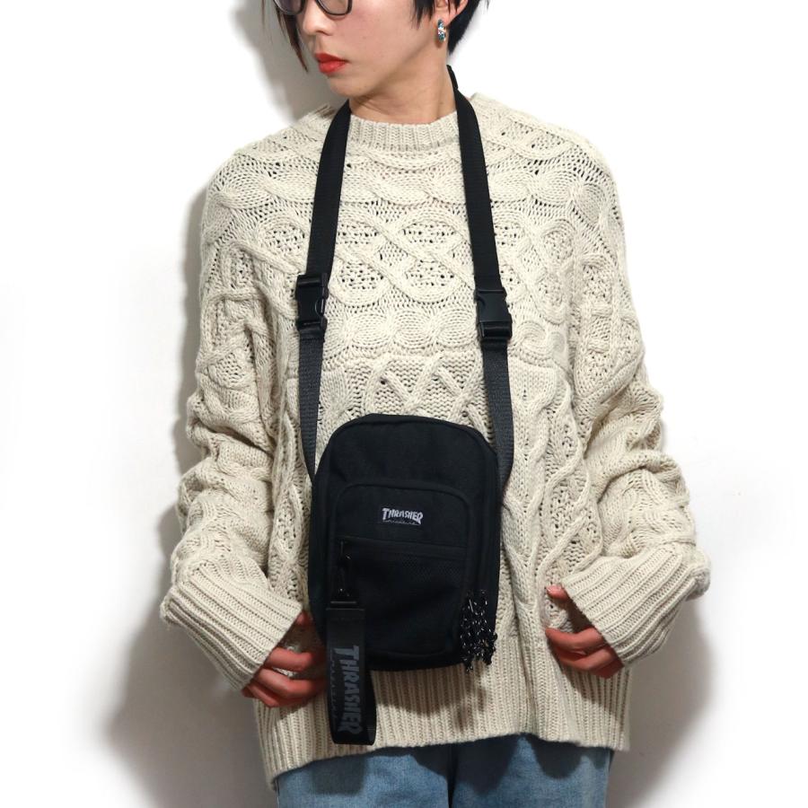 THRASHER（スラッシャー） ショルダーバッグ 黒 ミニショルダー