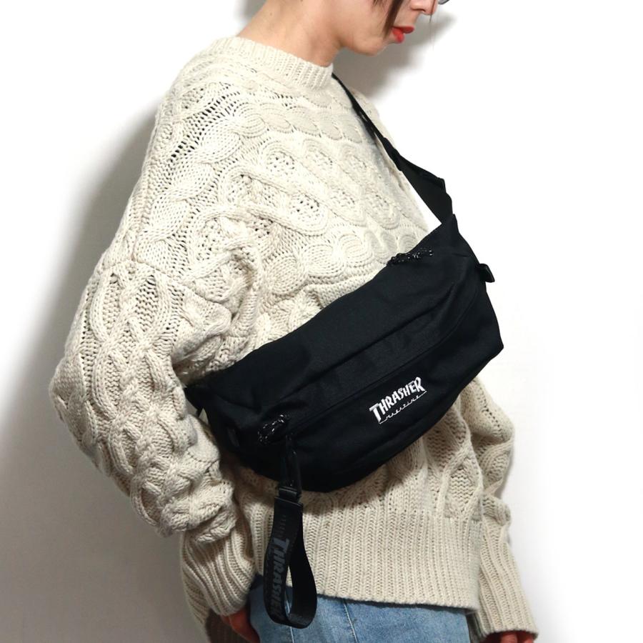 STROLLERZ バッグ BODY BAG 刺繍 ウエスト ポーチ 黒 LA 撥水加工 ナイロン 2WAY ウエストポーチ ショルダーバッグ アウトドア