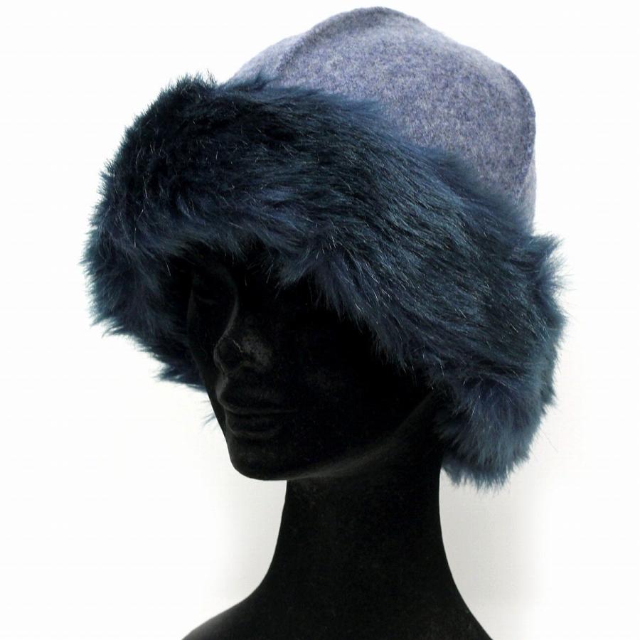 ファー 帽子 レディース ロシア帽 あったか 防寒 帽子 釣り 青 ミセス ファション ロシアン帽 ブルー R3323 041 Elehelm帽子通販専門店 通販 Yahoo ショッピング