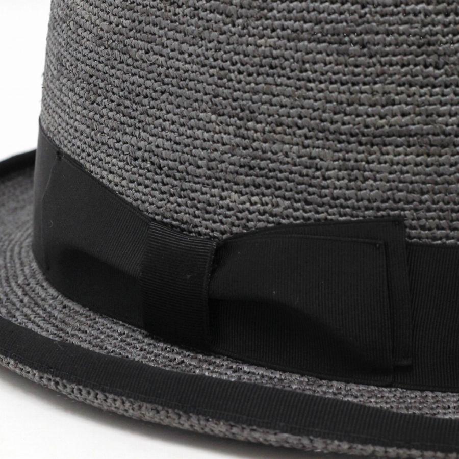 CA4LA購入 KNOX ボーラー ハット 黒　美品 KNOX(帽子) 麦わら帽子 メンズ ボーラーハット ラフィア KNOX