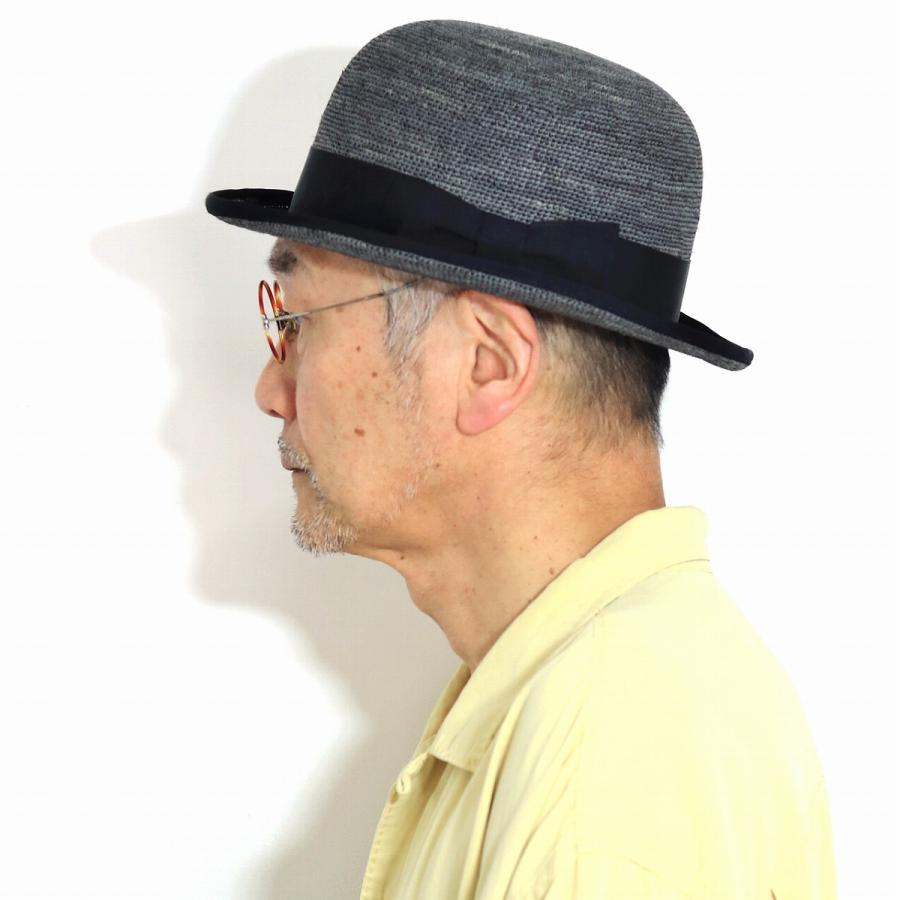 KNOX（ノックス） 麦わら帽子 メンズ ボーラーハット ラフィア