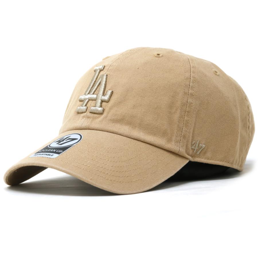 47 キャップ 47brand クリーンナップ  フォーティーセブン Dodgers ‘47 CLEAN UP カーキ メンズ レディース ロサンゼルス・ドジャース MLB公式キャップ｜elehelm-hatstore