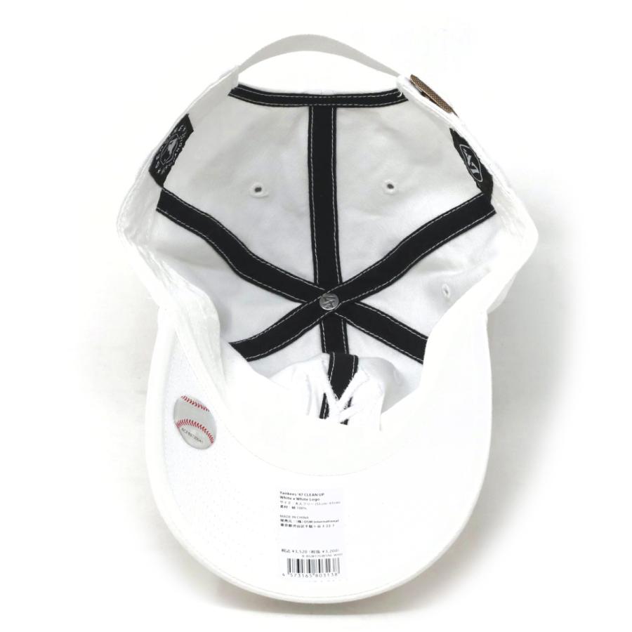 47 キャップ 47brand クリーンナップ フォーティーセブン Yankees '47 CLEAN UP ホワイト × ホワイト ロゴ