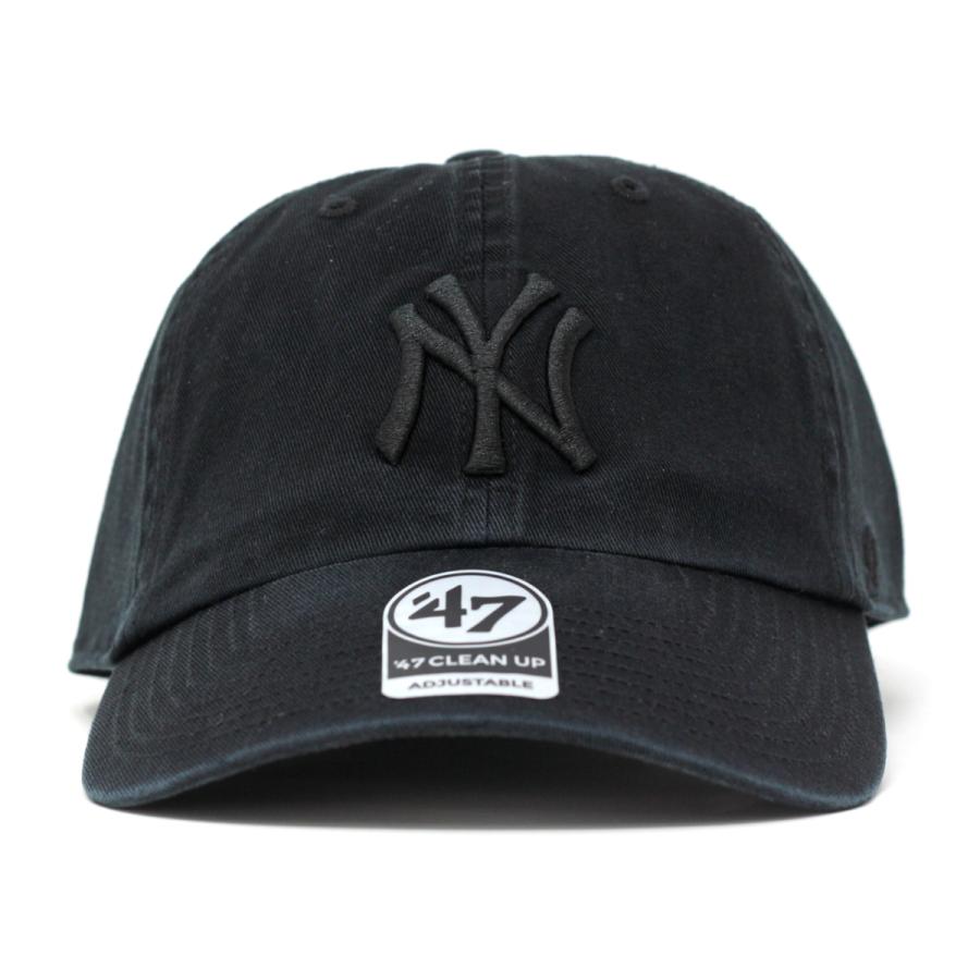 47 キャップ クリーンナップ  フォーティーセブン ブランド キャップ Yankees Black Tonal '47 CLEAN UP オールブラック 47brand｜elehelm-hatstore｜03