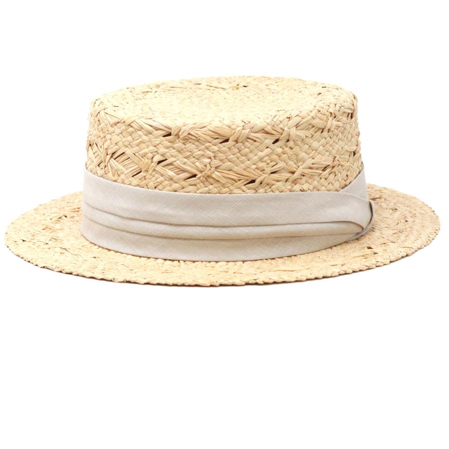 ボーターハット 春夏 カンカン帽 メンズ ラフィア 帽子 レディース