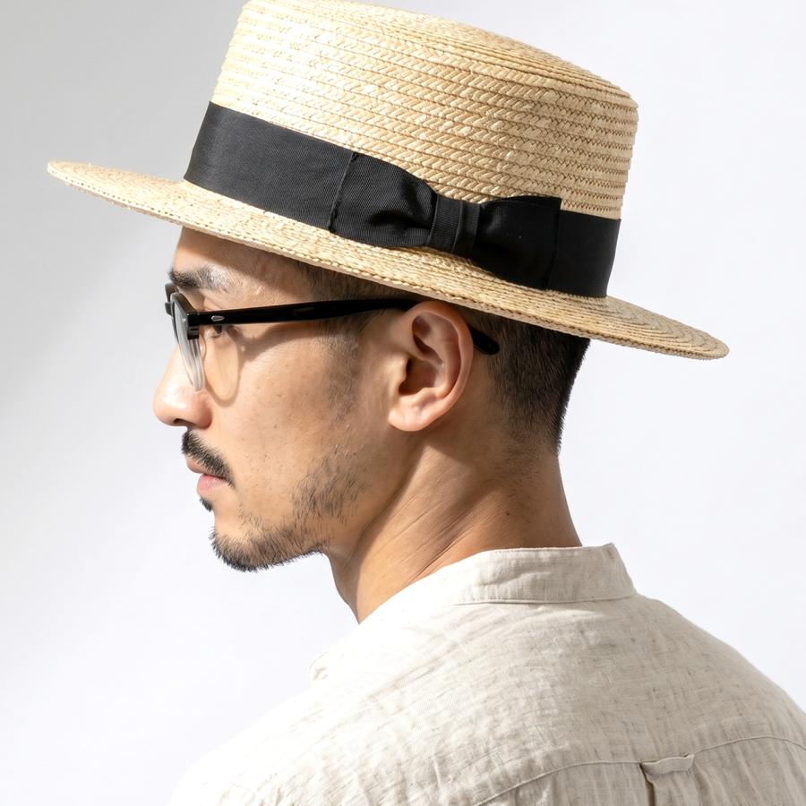 カンカン帽 メンズ 麦わら帽子 春夏 ReqHatter ハット レディース
