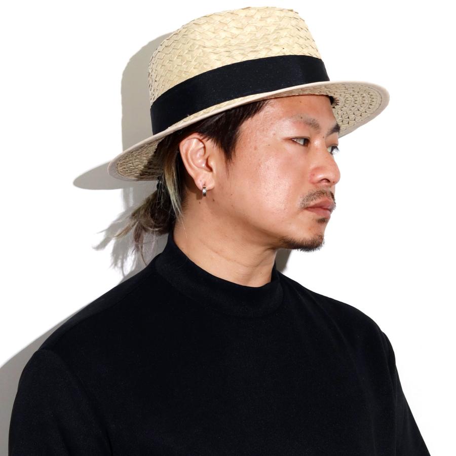 中折れハット メンズ クワイ草 中折れ帽子 裏地付き 帽子 サマーハット