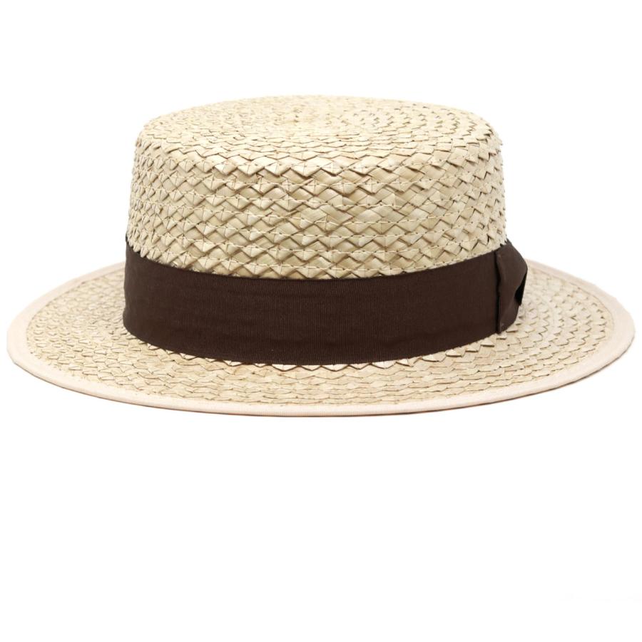 BOATER HAT ボーターハット クワイ草 カンカン帽 メンズ 裏地