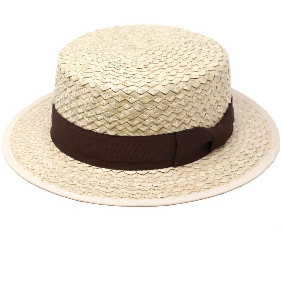 BOATER HAT ボーターハット クワイ草 カンカン帽 メンズ 裏地付き 帽子