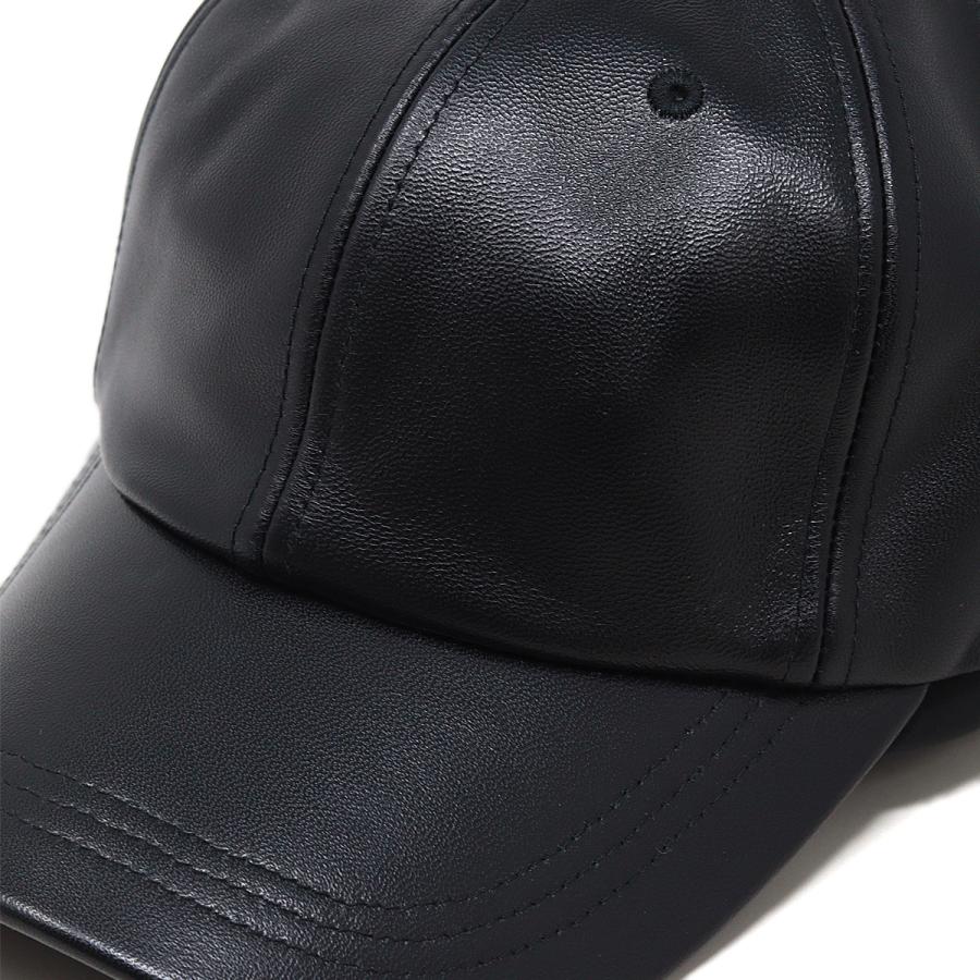 ReqHatter（レックハッター） レザーキャップ 黒 革キャップ 帽子 羊革