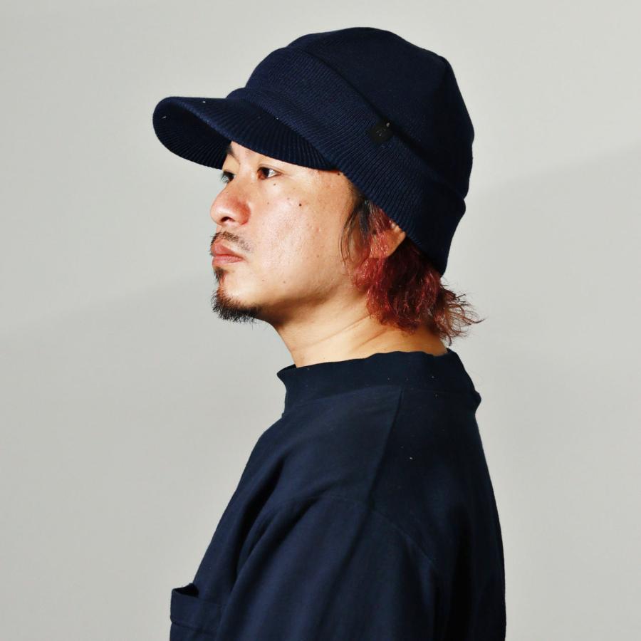 ReqHatter つば付き ニット帽 メンズ レックハッター 内ボア
