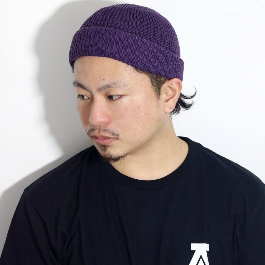 ワッチキャップ 帽子 日本製 racal ラカル ロールキャップ ニット帽 メンズ サマーニット帽 SK8 春夏 ニットキャップ cap フィッシャーマンキャップ/パープル｜elehelm-hatstore｜03