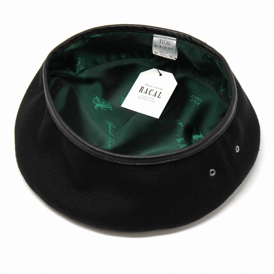 RACAL（ラカル） 春 夏 パイピング ニットベレー帽 布帛 ブランド