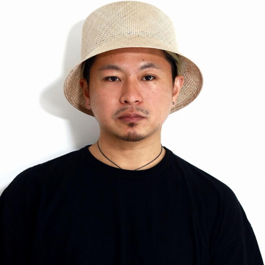 RACAL 天然草木 ラカル 麦わら帽子 メンズ バケットハット