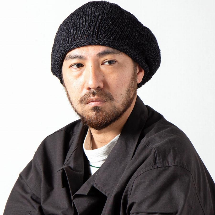 RACAL（ラカル） タムニット帽 ニットベレー帽 夏 和紙 ゆったり