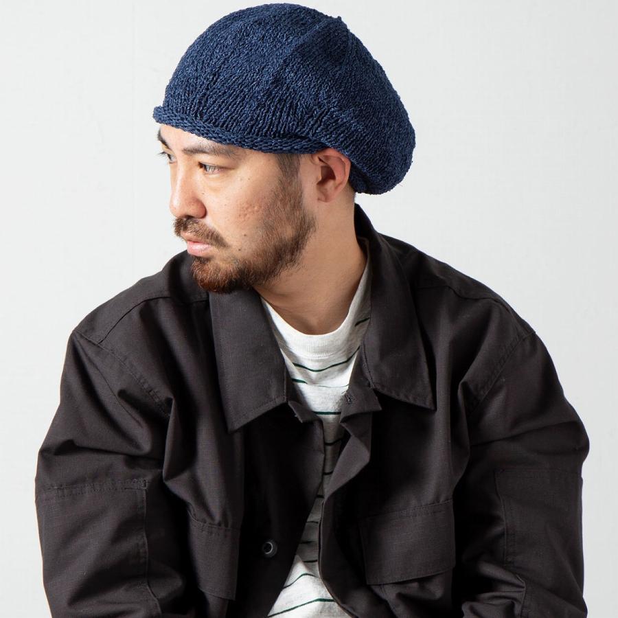 RACAL（ラカル） タムニット帽 ニットベレー帽 夏 和紙 ゆったり